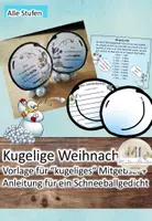 Vorschau - Mal- und Bastelvorlagen - Kugelige Weihnachten: Mitgebsel und Anleitung zu einem Schneeballgedicht - Deckblatt