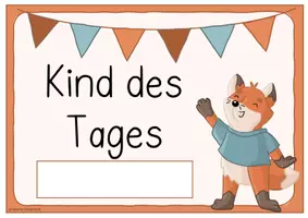 Vorschau - Poster - Fuchsklasse- Kind des Tages (Schilder + Moderationsfächer) - Seite 2