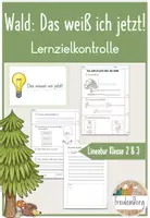 Vorschau - Arbeitsblätter - Lernzielkontrolle: Wald - Deckblatt