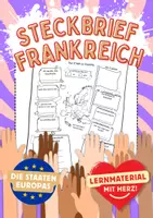 Vorschau - Arbeitsblätter - Frankreich Steckbrief Ausmalbilder Kunst Materialpaket - Deckblatt