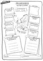Vorschau - Arbeitsblätter - Frankreich Steckbrief Ausmalbilder Kunst Materialpaket - Seite 1