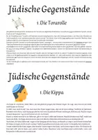 Vorschau - Arbeitsblätter - Gruppenarbeit Jüdische Gegenstände Präsentation - Seite 1
