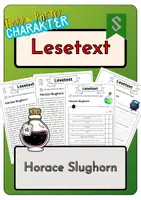 Vorschau - Arbeitsblätter - Leseverständnis - Horace Slughorn + Lösungen - Deckblatt