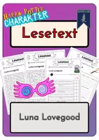 Vorschau - Arbeitsblätter - Leseverständnis - Luna Lovegood + Lösungen - Deckblatt