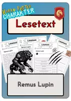 Vorschau - Arbeitsblätter - Leseverständnis - Remus Lupin + Lösungen - Deckblatt