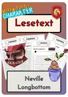 Vorschau - Arbeitsblätter - Leseverständnis - Neville Longbottom + Lösungen - Deckblatt