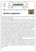 Vorschau - Arbeitsblätter - Leseverständnis - Neville Longbottom + Lösungen - Seite 2