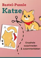 Vorschau - Mal- und Bastelvorlagen - Bastel-Puzzle: Katze | Ausdrucken, Ausmalen, Ausschneiden und Zusammenkleben - Deckblatt