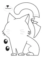 Vorschau - Mal- und Bastelvorlagen - Bastel-Puzzle: Katze | Ausdrucken, Ausmalen, Ausschneiden und Zusammenkleben - Seite 3
