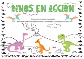 Vista previa - Hojas de trabajo - Dinosaurios - Portada