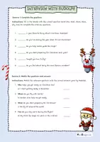 Vorschau - Arbeitsblätter - Interview with Rudolph - practice question words - Seite 1