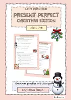 Vorschau - Arbeitsblätter - Let's practice present perfect - Christmas edition - Deckblatt