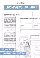 Vorschau - Arbeitsblätter - Steckbrief Leonardo da Vinci + Informationstext für die Schüler - Deckblatt