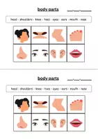 Vorschau - Spiele - Body parts ENG Kl. 3 - Vokabelkärtchen + Stop and Swap - Seite 1
