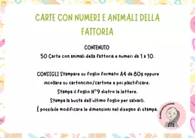 anteprima - Giochi - Carte con numeri e animali della fattoria - Pagina 2