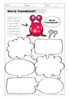 Vorschau - Arbeitsblätter - Was ist Freundschaft Arbeitsblätter - Seite 1
