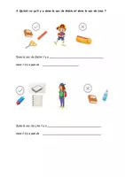 Vorschau - Arbeitsblätter - Französisch: Materialpaket "Qu'est-ce qu'il y a dans ton sac?" - Seite 2