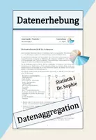 Vorschau - Arbeitsblätter - Datenerhebung Datenaggregation Datentypen Linienplot - Deckblatt