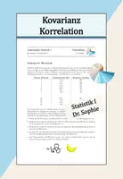 Vorschau - Arbeitsblätter - Kovarianz Korrelation Blutdrucksenkung Excel - Deckblatt