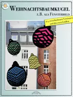 Vorschau - Mal- und Bastelvorlagen - FALTBILD „WEIHNACHTSBAUMKUGEL“ (z.B. als Fensterbild) - 4 Faltversionen (Kirigami zu Weihnachten /Advent) (Bildanleitung; Schneiden und Falten) - Christbaumkugel, Sun Catcher( - Deckblatt