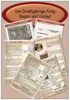 Vorschau - Stundenentwürfe - Der Dreißigjährige Krieg- Beginn und Verlauf - Deckblatt