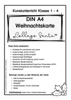 Vorschau - Mal- und Bastelvorlagen - Weihnachtskarte DIn A4 "Collage Santa" - Klasse 1 bis 4 auch als Kunstprojekt möglich - Seite 2