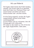 Vorschau - Mal- und Bastelvorlagen - Schneekugeln Anmalen und Basteln, Kreativprojekt, 15 Motive - Seite 1