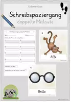 Vorschau - Arbeitsblätter - Rechtschreibspaziergang - doppelte Mitlaute - Deckblatt