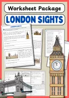 Vorschau - Arbeitsblätter - LONDON SIGHTS – Worksheet Package (reading, poster, trip to London) - Deckblatt