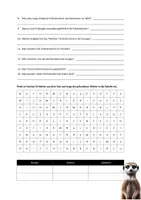Vorschau - Arbeitsblätter - Vertretungsstunde Erdmännchen: Rätsel und Leseverstehen - Seite 1
