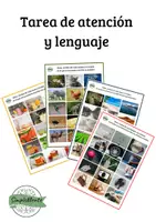 Vista previa - Hojas de trabajo - Atención y lenguaje (vocabulario y funciones) - Portada