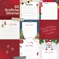 anteprima - Altro tipo di materiale - Set di 40 lettere a Babbo Natale in inglese - Pagina di copertina