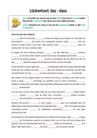 Vorschau - Arbeitsblätter - Lückentext - das und dass - Seite 1