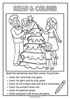 Vorschau - Arbeitsblätter - Read and Colour Christmas Klasse 5 - Seite 1