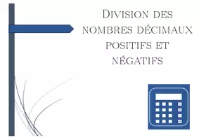 Aperçu - Feuilles d'exercices - Division des nombres décimaux positifs et négatifs | mathématiques | 26 colonnes - Page 1