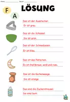 Vorschau - Arbeitsblätter - "Was ist das und welche Farbe hat es?" Plätzchen backen - Weihnachten / Advent DaZ / DaF 3fach Differenzierung - Seite 3