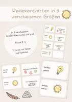 Vorschau - Bildkarten - Reflexionskarten in 3 verschiedenen Größen - Deckblatt