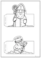 Vorschau - Mal- und Bastelvorlagen - Windlicht Nikolaus und Schneemann - Bastelvorlage Weihnachten - Seite 2