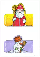Vorschau - Mal- und Bastelvorlagen - Windlicht Nikolaus und Schneemann - Bastelvorlage Weihnachten - Seite 3