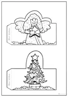 Vorschau - Mal- und Bastelvorlagen - Windlicht Engel und Weihnachtsbaum - Bastelvorlage Weihnachten - Seite 2