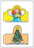 Vorschau - Mal- und Bastelvorlagen - Windlicht Engel und Weihnachtsbaum - Bastelvorlage Weihnachten - Seite 3