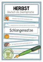 Vorschau - Fördermaterial/Inklusion - HERBST Schlangensätze - Deckblatt