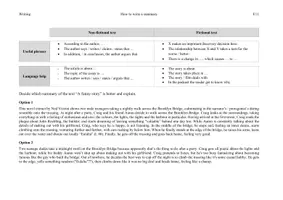 Vorschau - Arbeitsblätter - How to write a summary Cheat Sheet - Seite 1