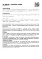Vorschau - Arbeitsblätter - We Are The Champions - Queen - Deckblatt