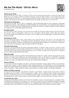 Vorschau - Arbeitsblätter - We Are The World - USA for Africa - Deckblatt