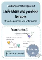Vorschau - Arbeitsblätter - Forscherheft: Dreiecke - senkrechte und parallele Geraden - rechte Winkel - Deckblatt