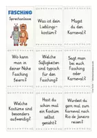Vorschau - Spiele - Fasching Karneval Sprechanlässe Deutsch - Seite 1