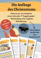 Vorschau - Unterrichtsreihen - Die Anfänge des Christentums - Arbeitsmaterial für eine komplette Unterrichtsreihe - Deckblatt