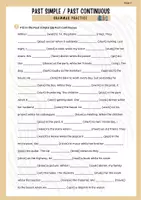 Vorschau - Arbeitsblätter - Past Continuous / Past Progressive VS. Past Simple / Past Tense - Seite 3