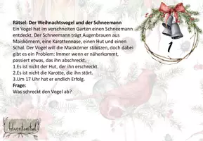 Vorschau - Arbeitsblätter - Adventskalender Nr 3 * Rätselkalender/Weihnachtsrätsel - Seite 1